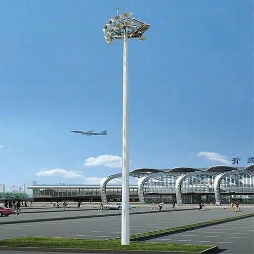 Cast Iron Polygonal High Mast Lighting Pole, 30 meter