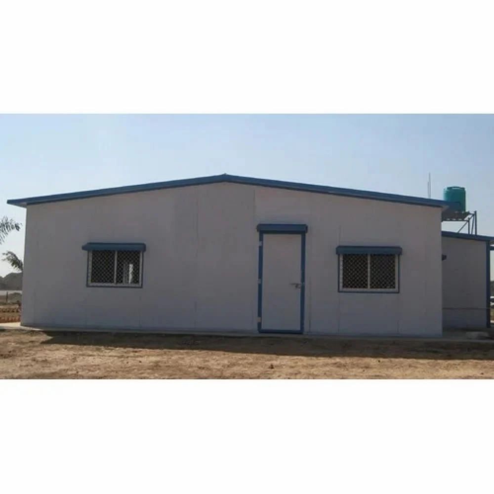 Cement Board & Steel Prefabricated Labor Hut, For Construction Sites