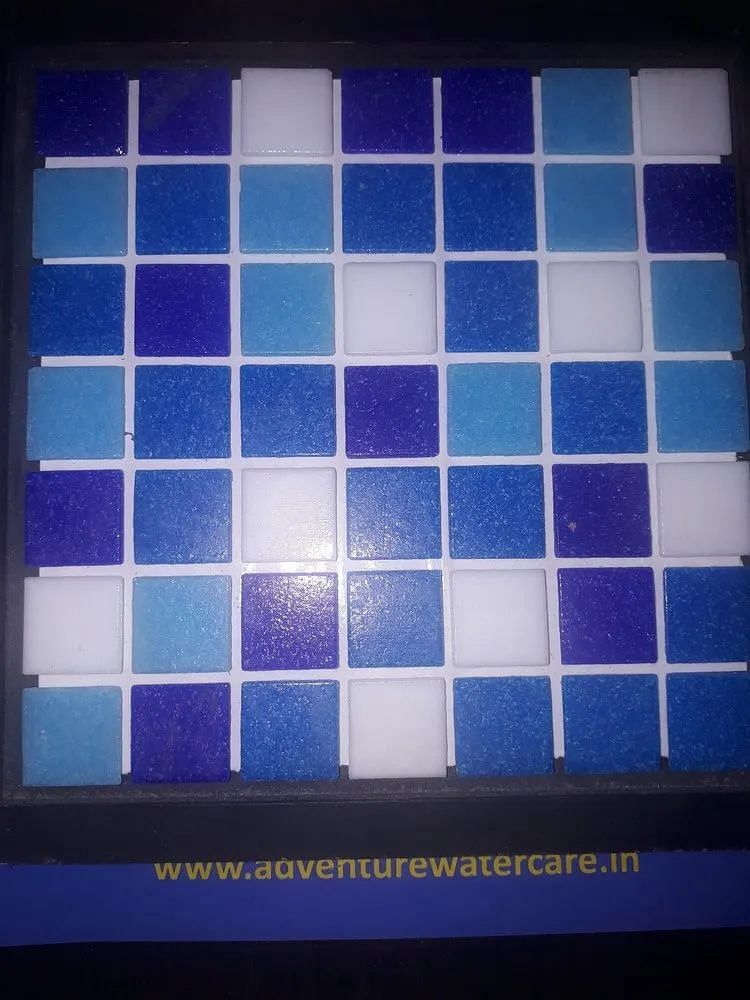 Ceramic Blue Swimming Pool Tile, For Flooring, Thickness: 0-5 mm