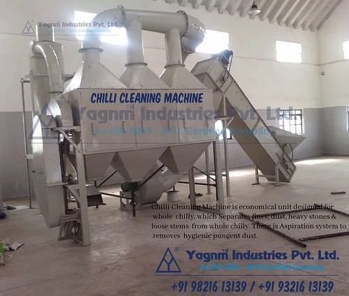 Chilli Cleaning Machine, Capacity: 45-100 Kg/Hr