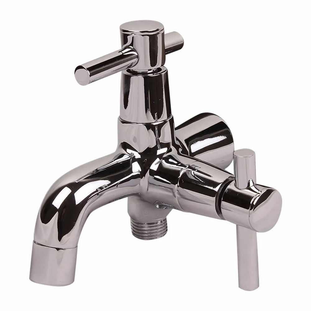 Chrome Plated 2 In 1 Sliver Brass Wall MIxer