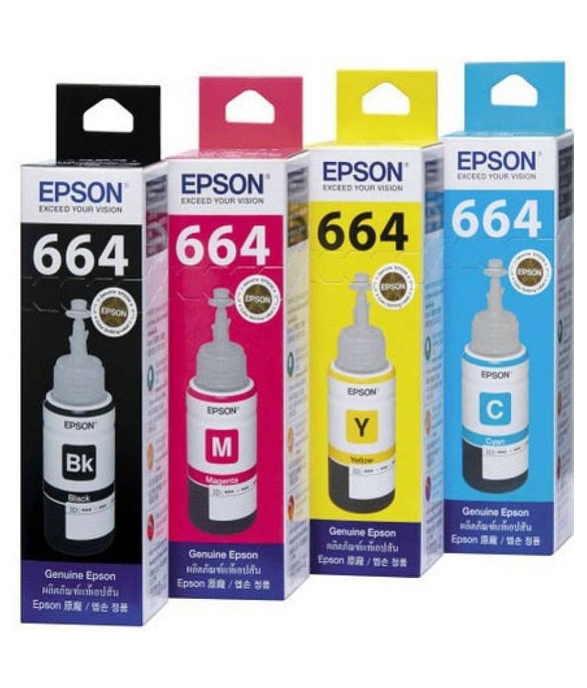 CMYK Epson 664 Ink Cartridge, For Pritner