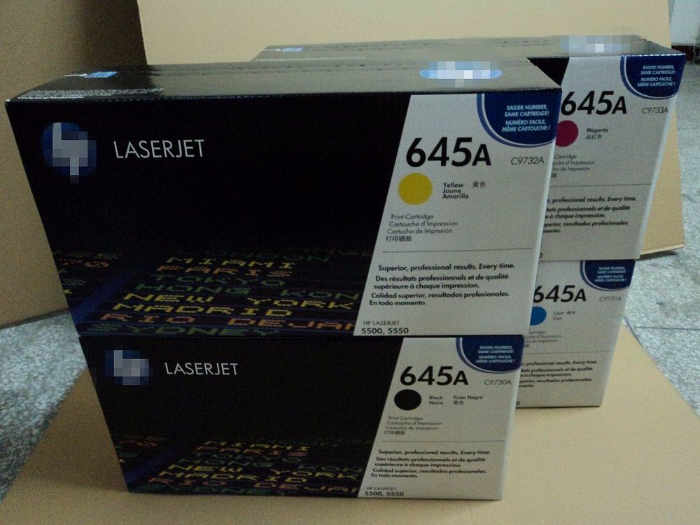 CMYK Hp 654A CF330A/31A/32A/33A Colour Laserjet Toner Cartridge, For Printer, Model Name/Number: 645A