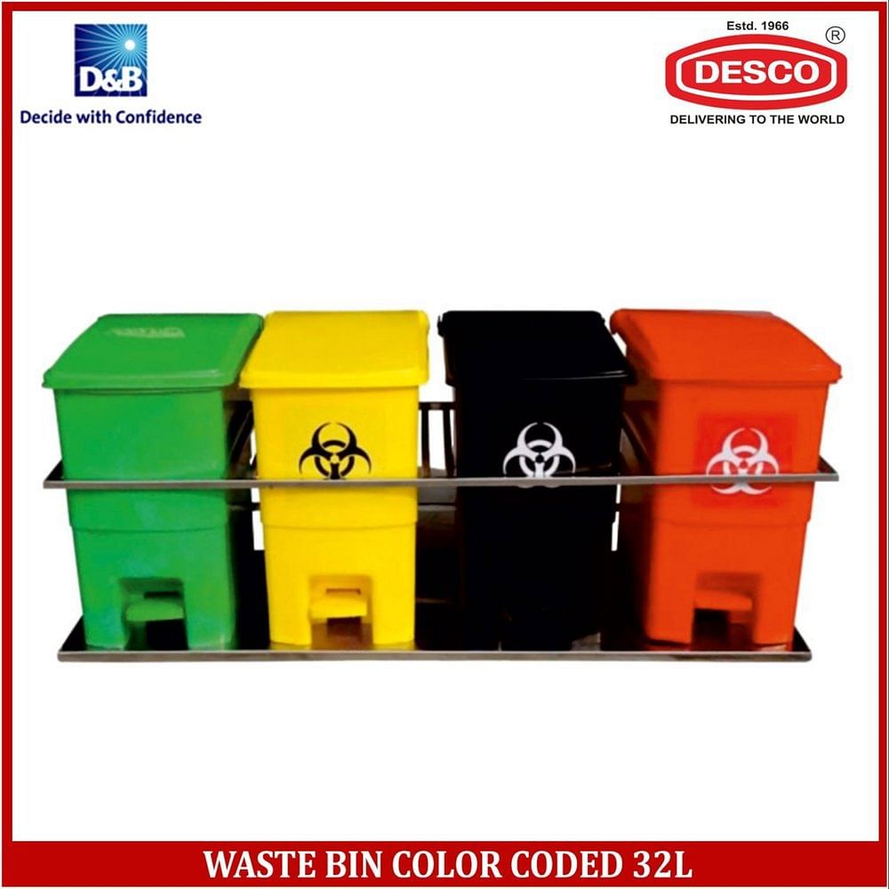 Color Coded Waste Bin Desco, For Hospital