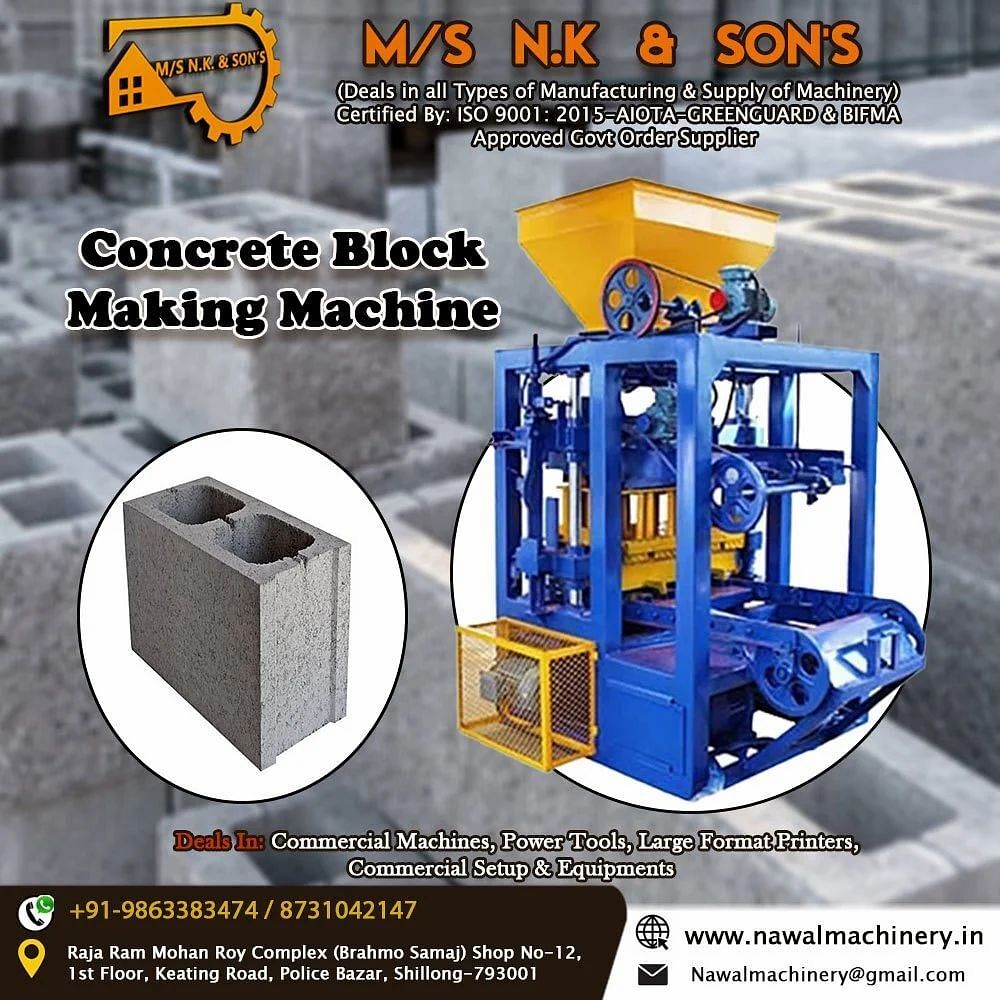 Commercial Concrete Block Making Machine