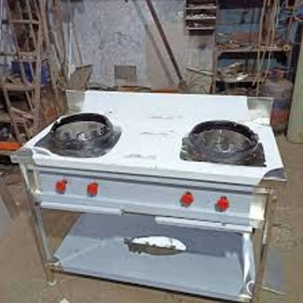 Commercial Gas Range, No Of Burners: 3, Steel