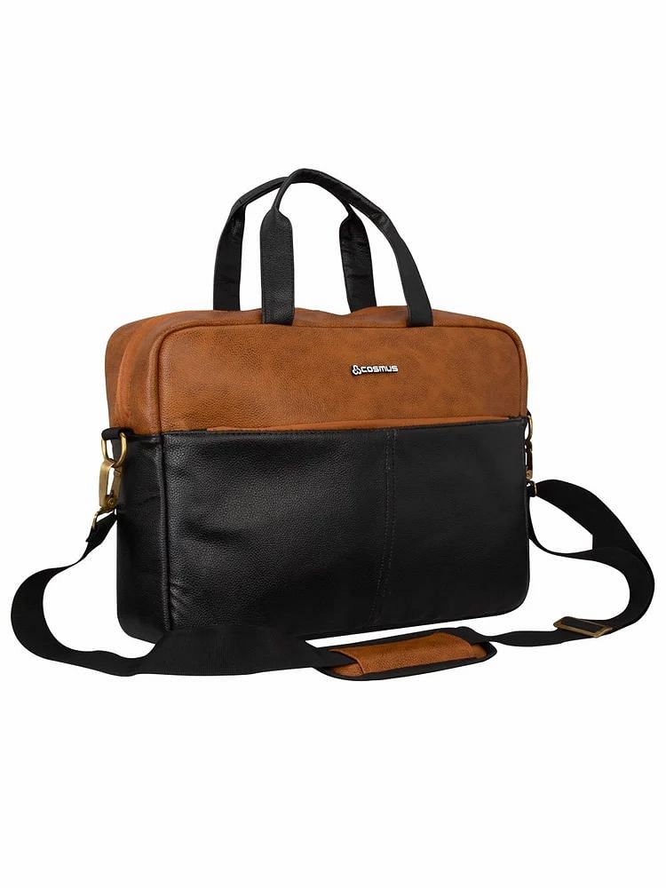 COSMUS Unisex Leather Business Bag, Size/Dimension: 27.5 cm X 40 cm X 8.75 cm