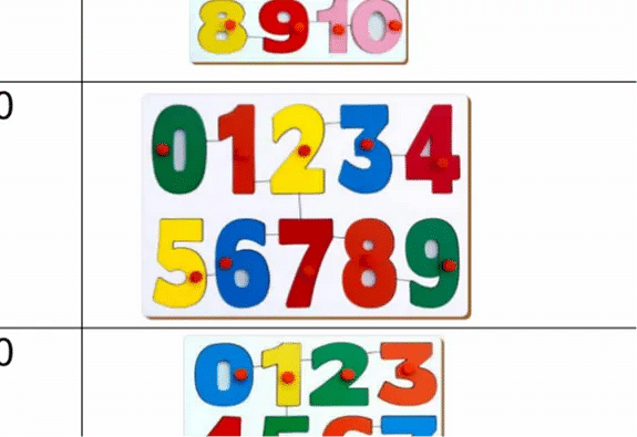 Counting Puzzle 0 To 9 With Knob