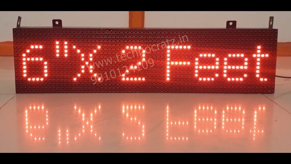 Creative Ads Red Led Scrolling Display, Dimension: 3"" * 1'', Text