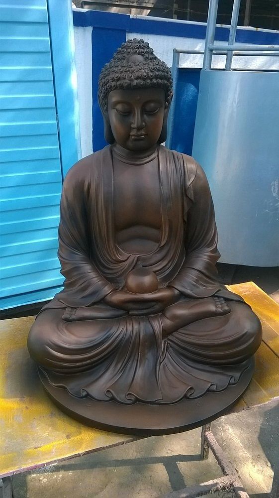 Creative Fibrotech Black Fiber Buddha Statue, For Decoration