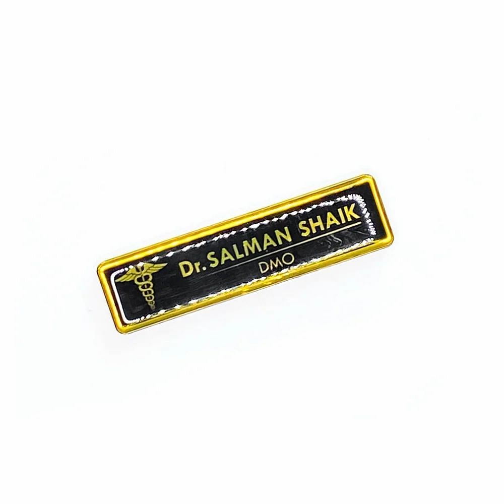 Custom Doctor Name Badges, Size: 3 X 0.75 Inch