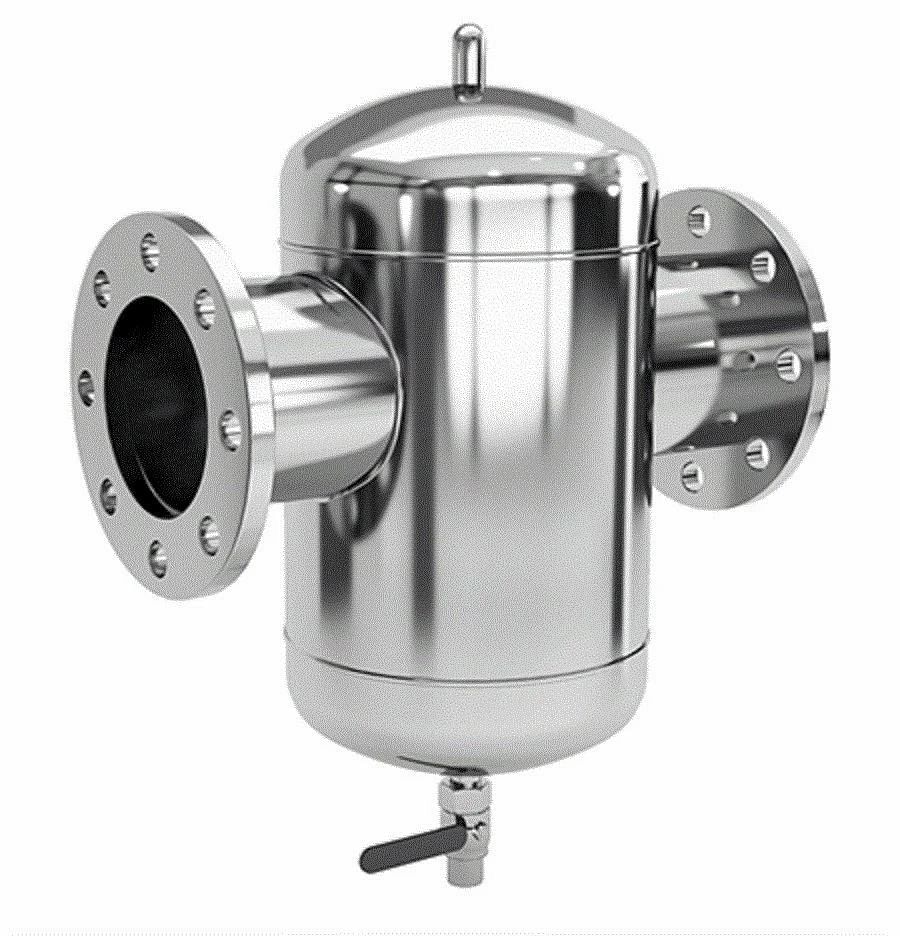 Cylindrical Stainless Steel 2"" SS Moisture Separator - 400 CFM