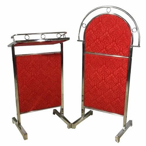 Decornt Red Podium Steel Welcome Board