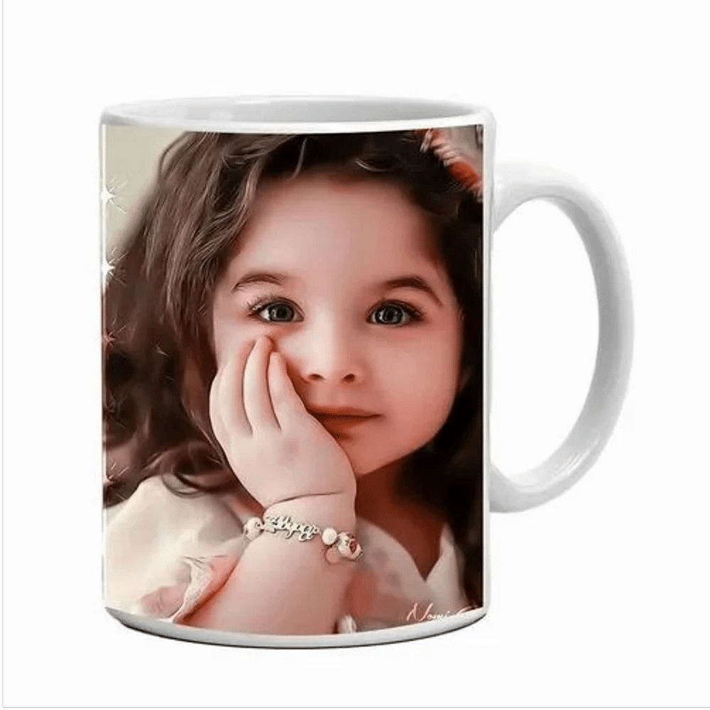 Deeher Gift Ceramic Printed White Mug