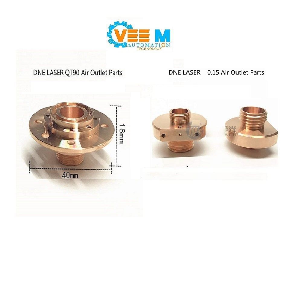 Dnelaser Air Outlet Copper Laser Nozzle Connector