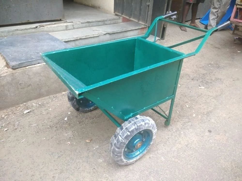 Double Wheel Barrow, For Construction, Load Capacity: 300kg