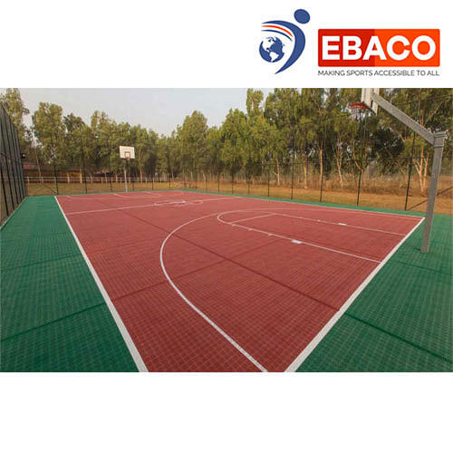 Ebaco Outdoor Interlocking Tiles Basketball Court