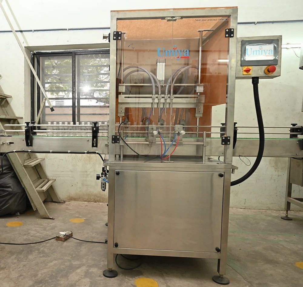 Electric 4 Head Liquid Filling Machine, Capacity: 60 BPM