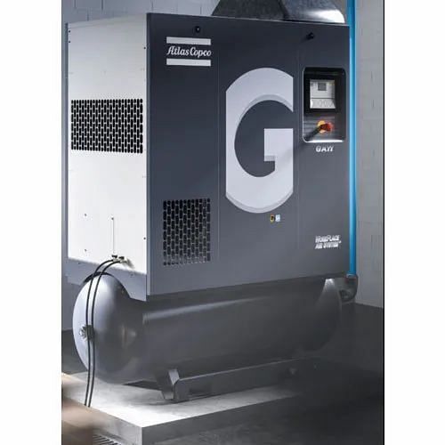 Electric DC 5-20 HP Screw Air Compressor, Maximum Flow Rate: 51 - 120 cfm, Air Tank Capacity: 1000 L