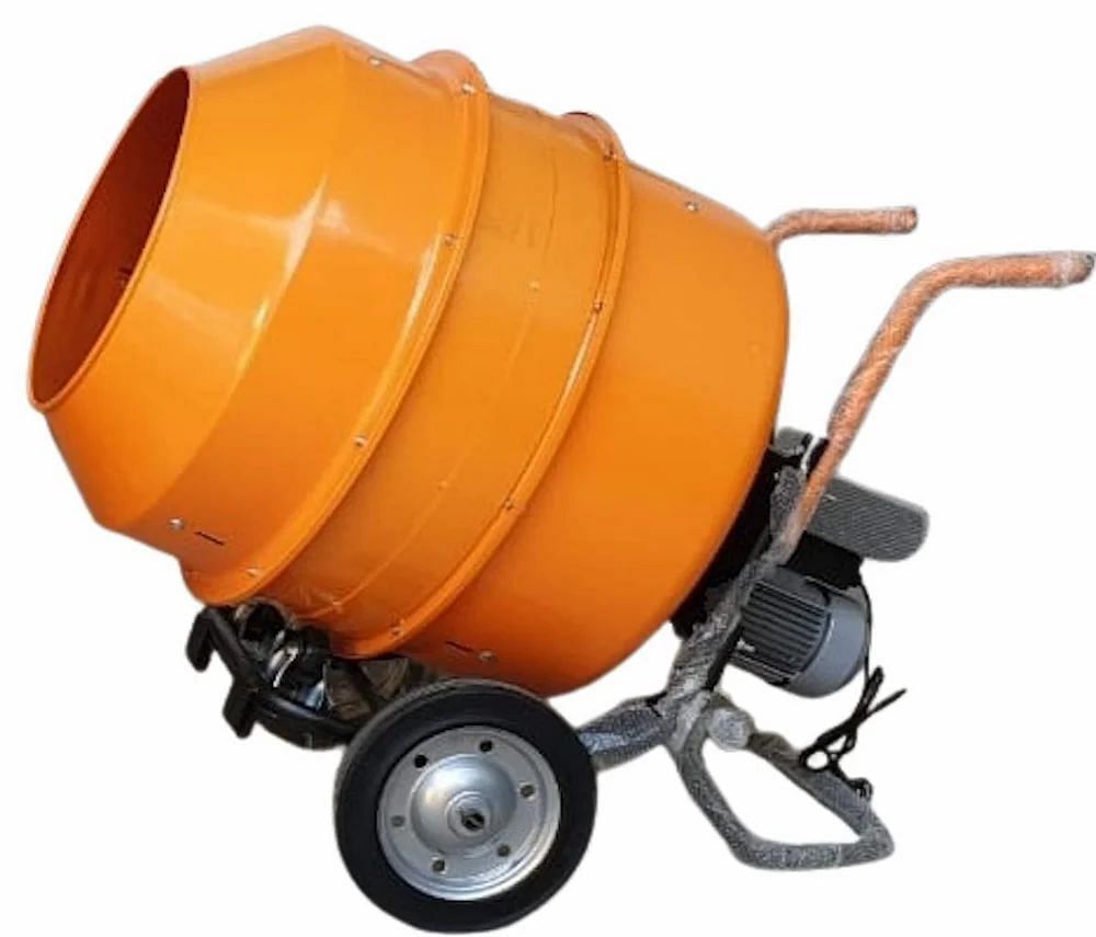 Electric Engine Orange 230L Motor Trolley Type Concrete Mixer, For Construction, 500 L