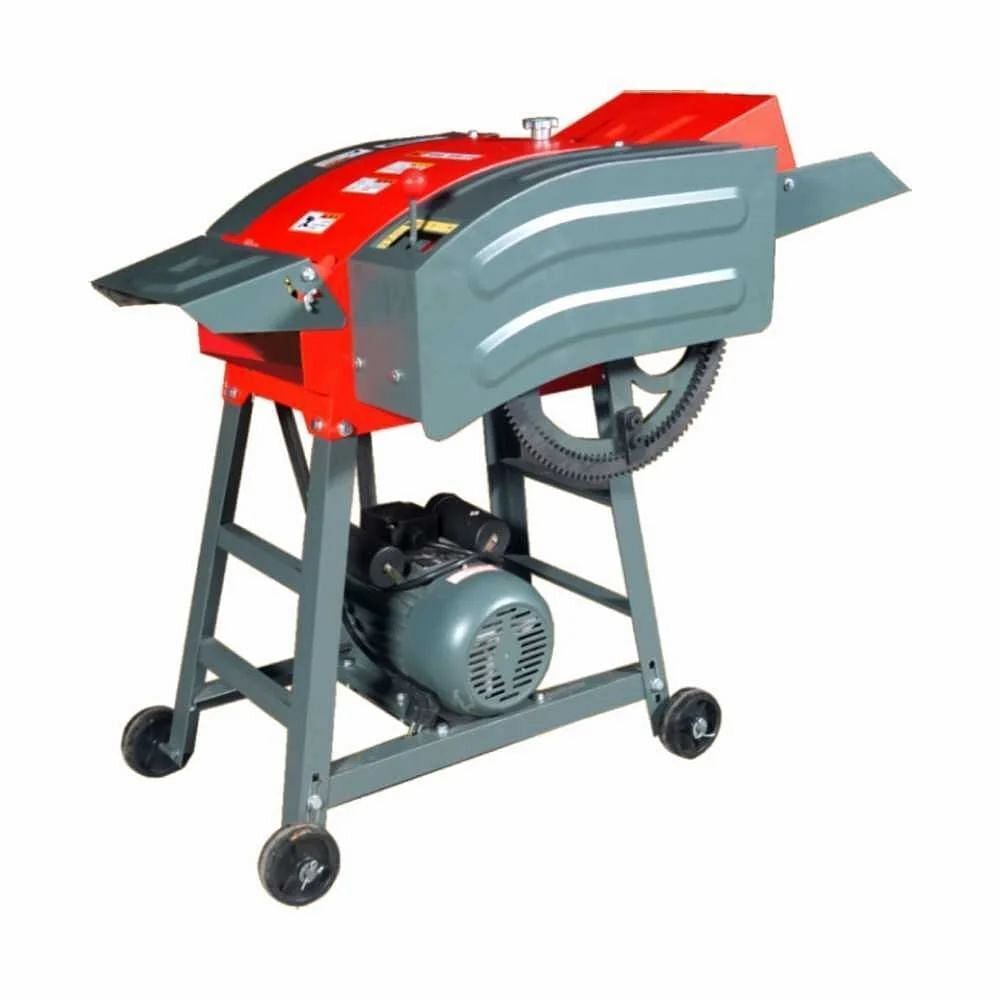 Electric Motor Straw Chaff Cutter Machine, 3 HP, 600-1000 kg/hr