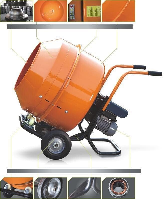 Electric Semi-Automatic Mini Concrete Mixer