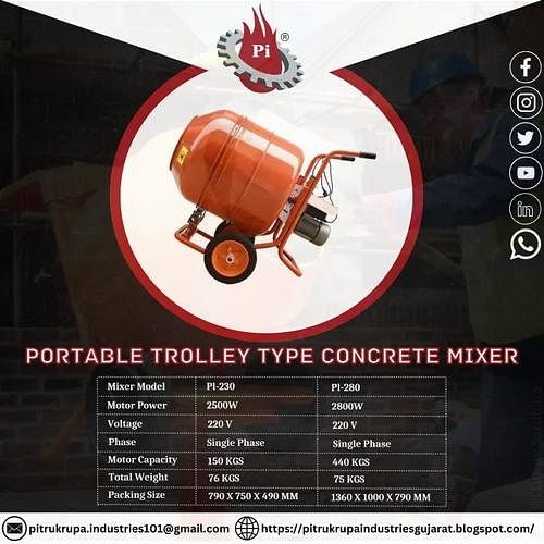 Electric Trolley Type Mini Concrete Mixer