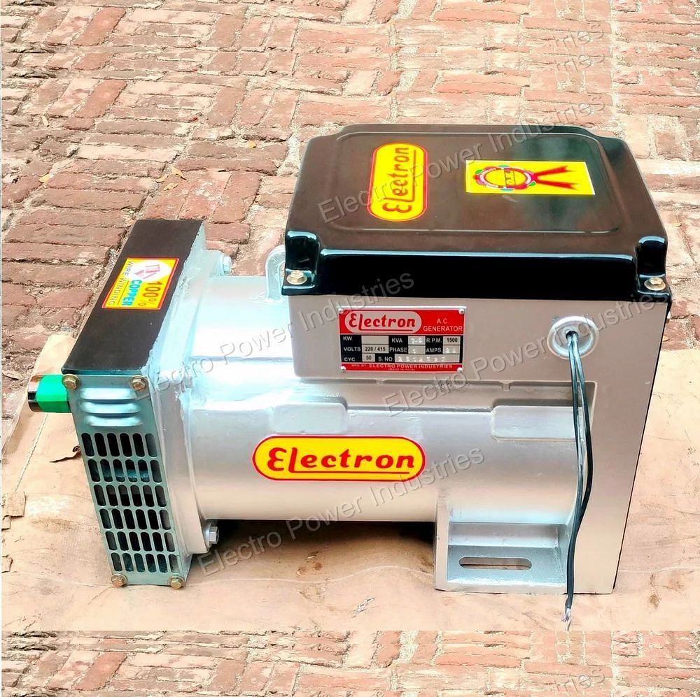 Electron 1500 Rpm 7.5 Kva Single Phase Alternator, For Industrial & Commercial Use, Voltage: 230V