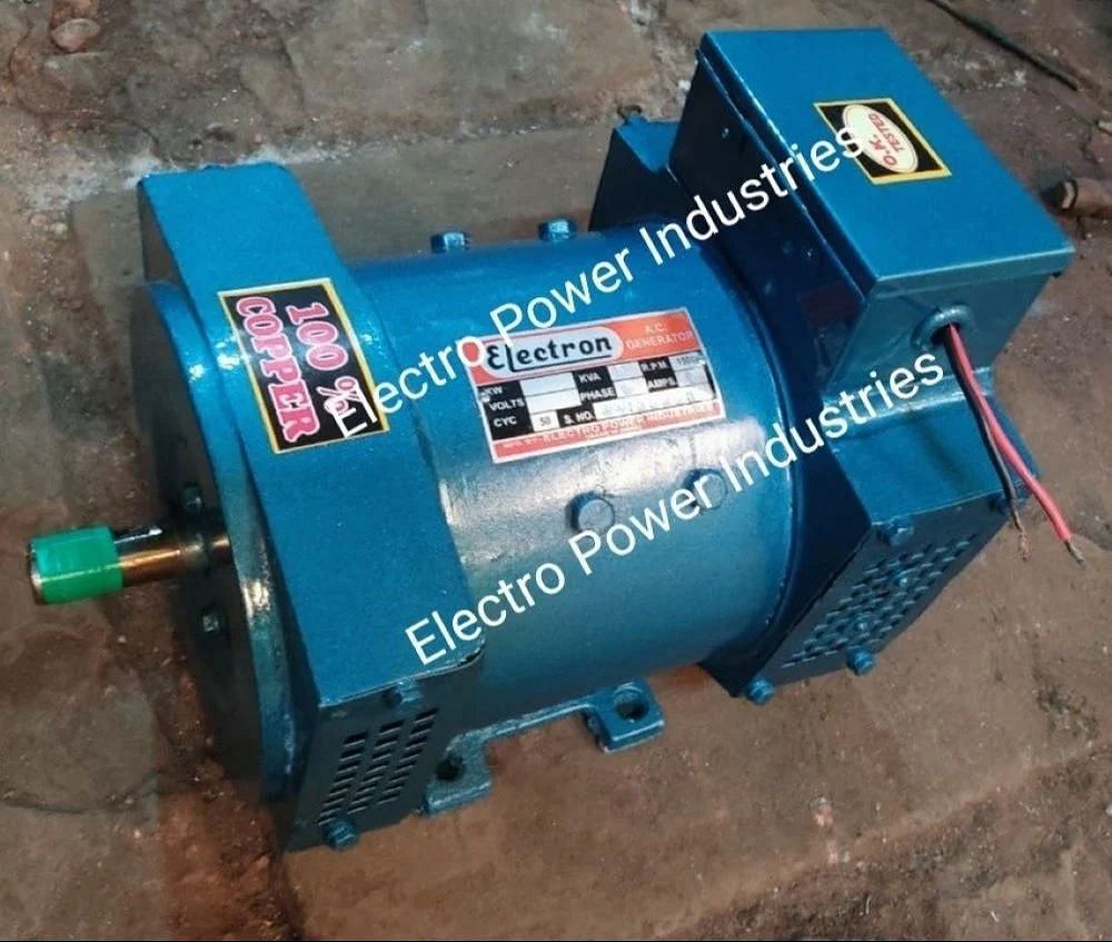 Electron 3 Kva Single Phase Ac Alternator, For Industrial Usage, Voltage: 220V