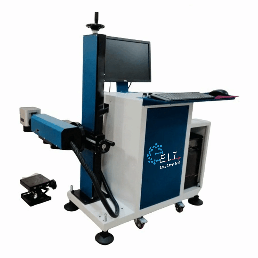 ELT 360 Degree Movement Fiber Laser Marking Machine, 0.1 mm To 0.3 mm, 100 mm*100 mm