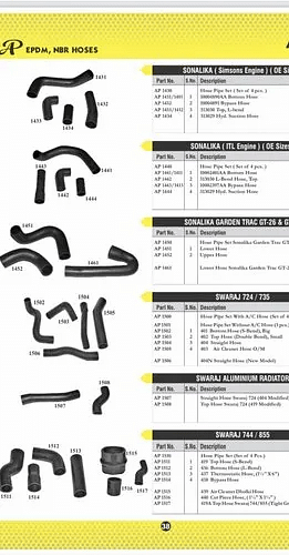 Epdm Hose Pipes SWARAJ TRACTOR