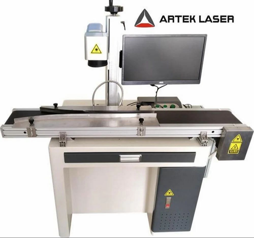 Fiber Laser Marking Machine With Conveyor