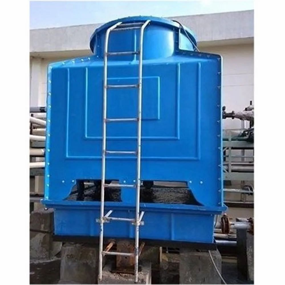 Fiberglass Reinforced Polyester Counter Flow FRP Square Cooling Tower, Natural Draft, Capacity: 125 Tr