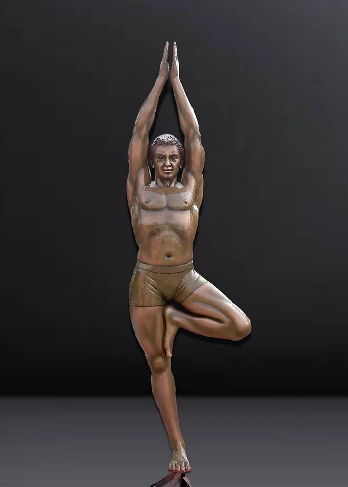 Fiberglass Tree Pose Vriksasana yoga Statue