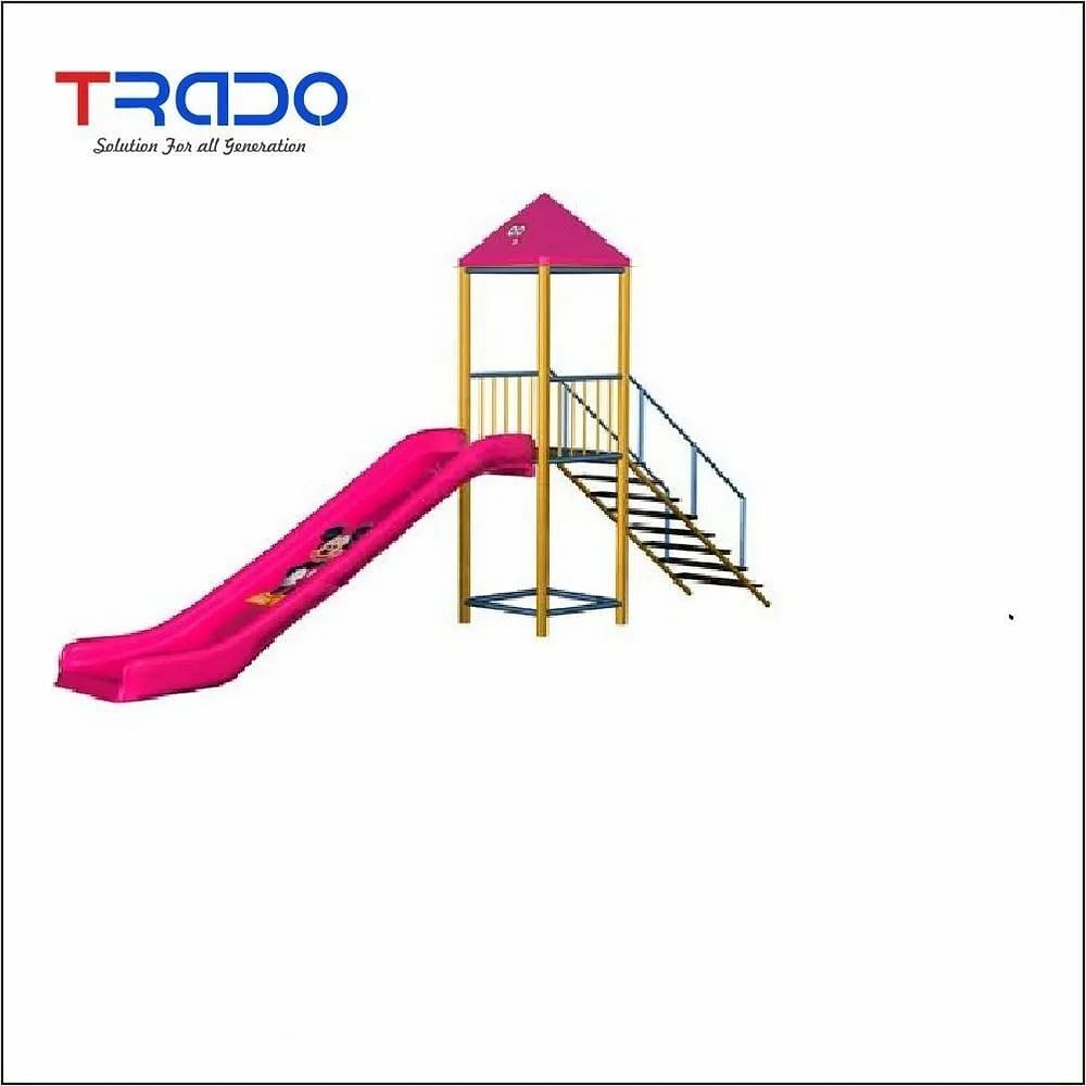 Fibreglass Straight Slide With Canopy, For Sliding, Age Group: 5-12 Years