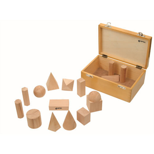 Figure Sett Geometrical Model Wooden, One Box 12 Pcs Packing