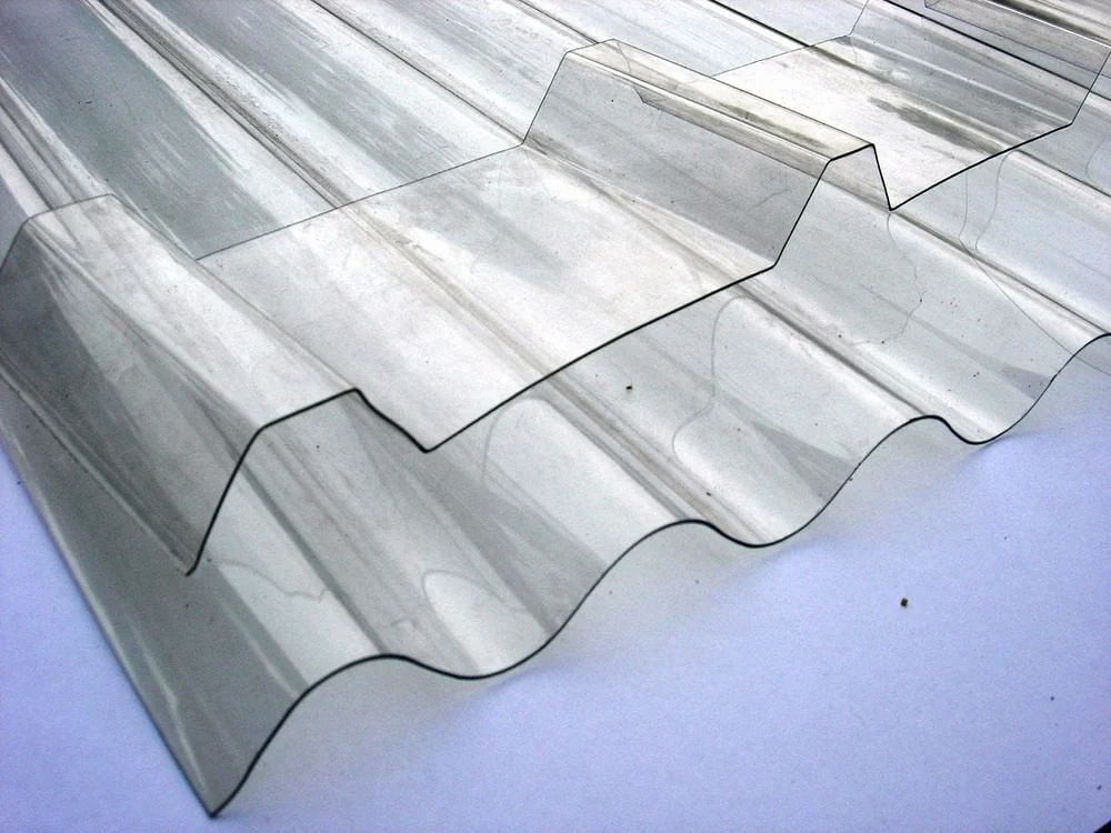 Film Coated Transparent Polycarbonate Roofing Sheet, 2 mm