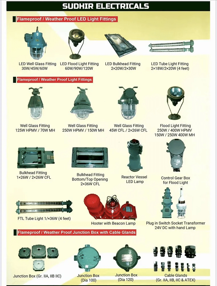 Flameproof Led Tube Light Fittings