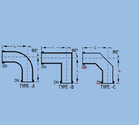 Flanged Glass Pipe Bend 90 Degree, For Chemical/Pharma Industry