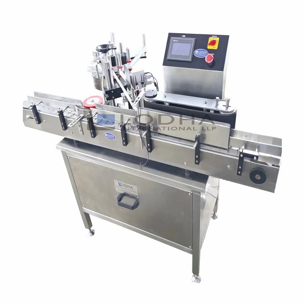 Flat Bottle Sticker Labeling Machine, Capacity: 20 To 35 Bottles Per Minute