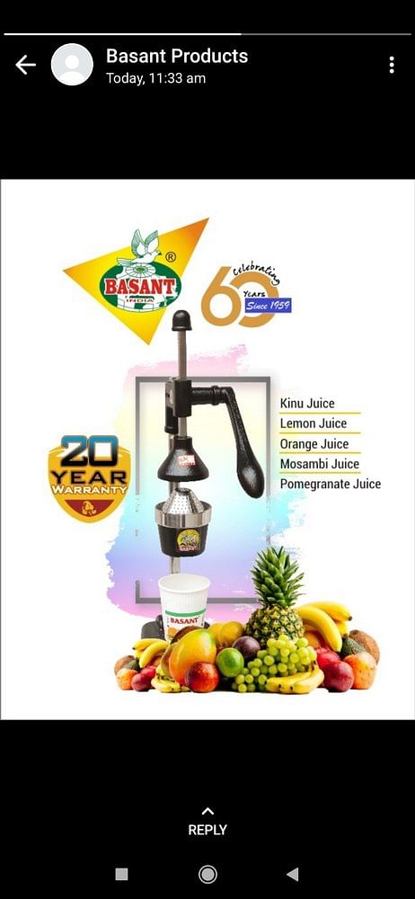 For Commercial Manual Mosambi Juice Machine, 26 Glasses Per Hour