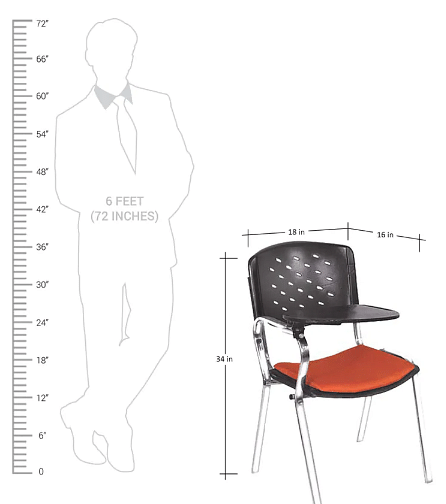 Fort Black Student Writing Chair