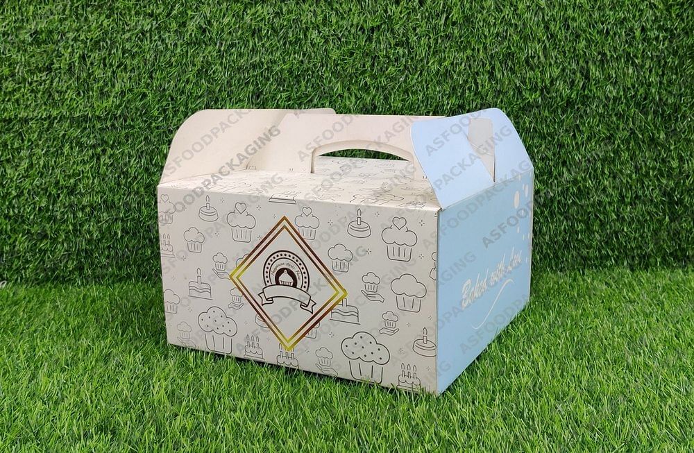 Four Pastry Storing Capacity White Paper Pastry Box