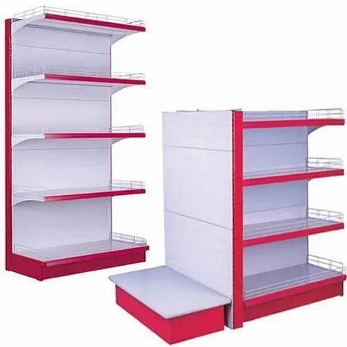 Free Standing Unit Supermarket Display Racks, Available in 4 and 5 Shelves