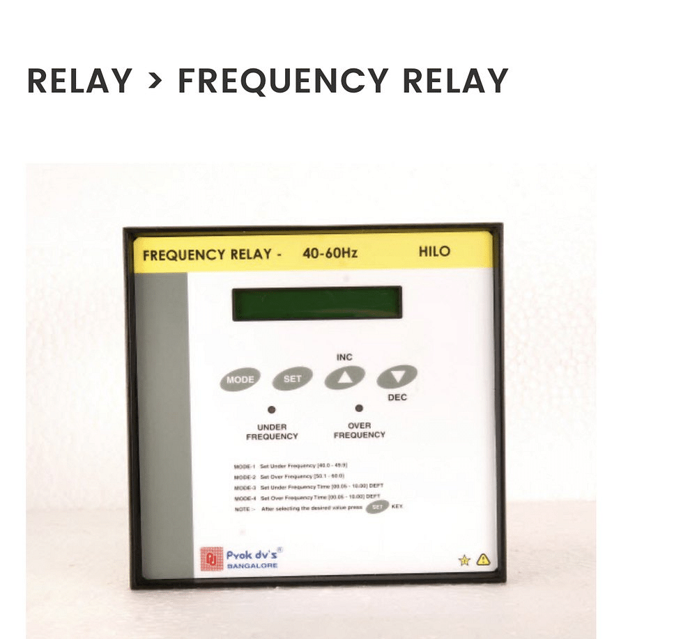 Frequency Relays