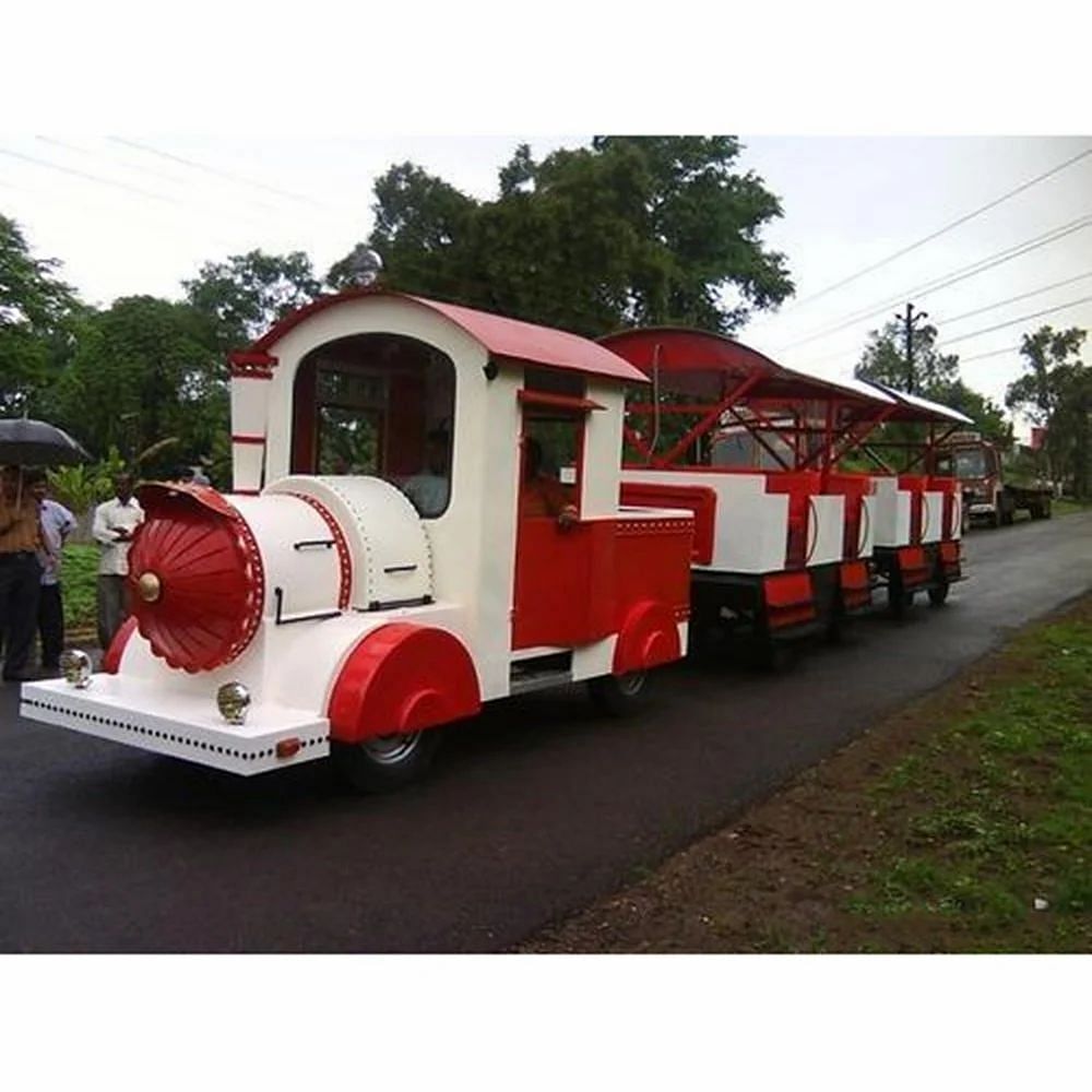 Frp Red Mini Trackless Train, For Amusement Park