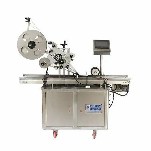 Fully Automatic Top and Bottom Sticker Labeling Machine For Round & Flat Bottles