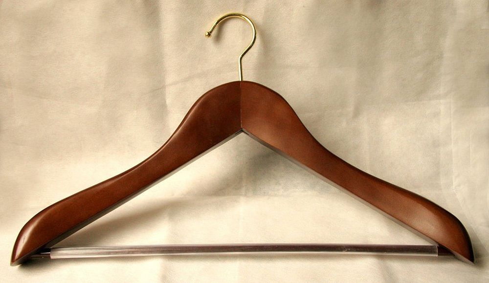 Garment Stand Hanger, WALNUT