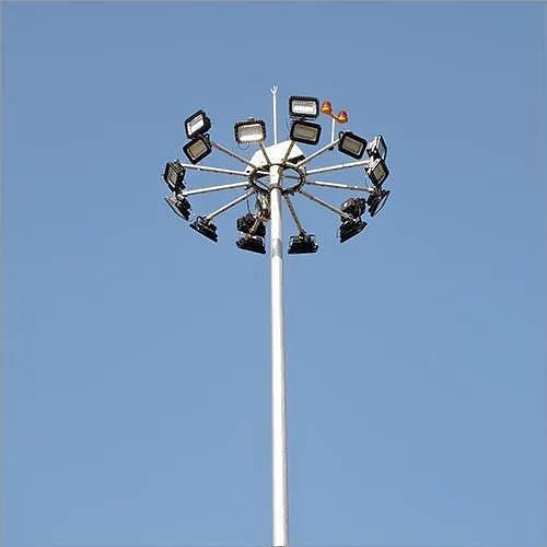 GI Round 20 Meter High Mast Lighting Pole, For Outdoor