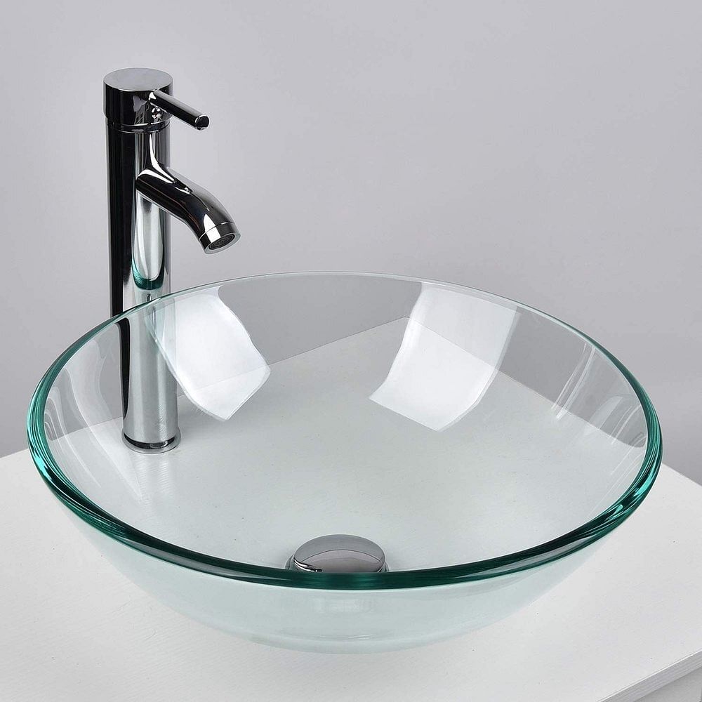 Glass Countertop Wash Basins, Transparent